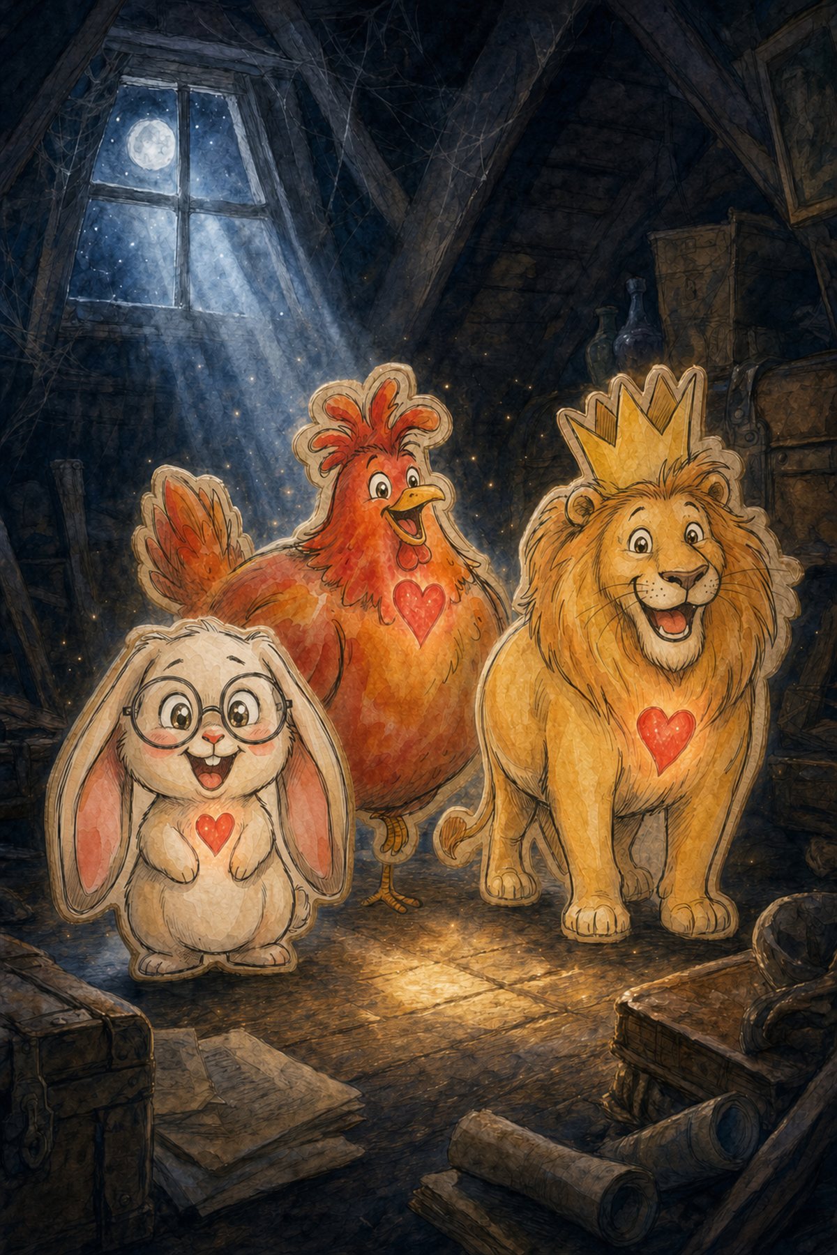 Pagina illustrata della favola