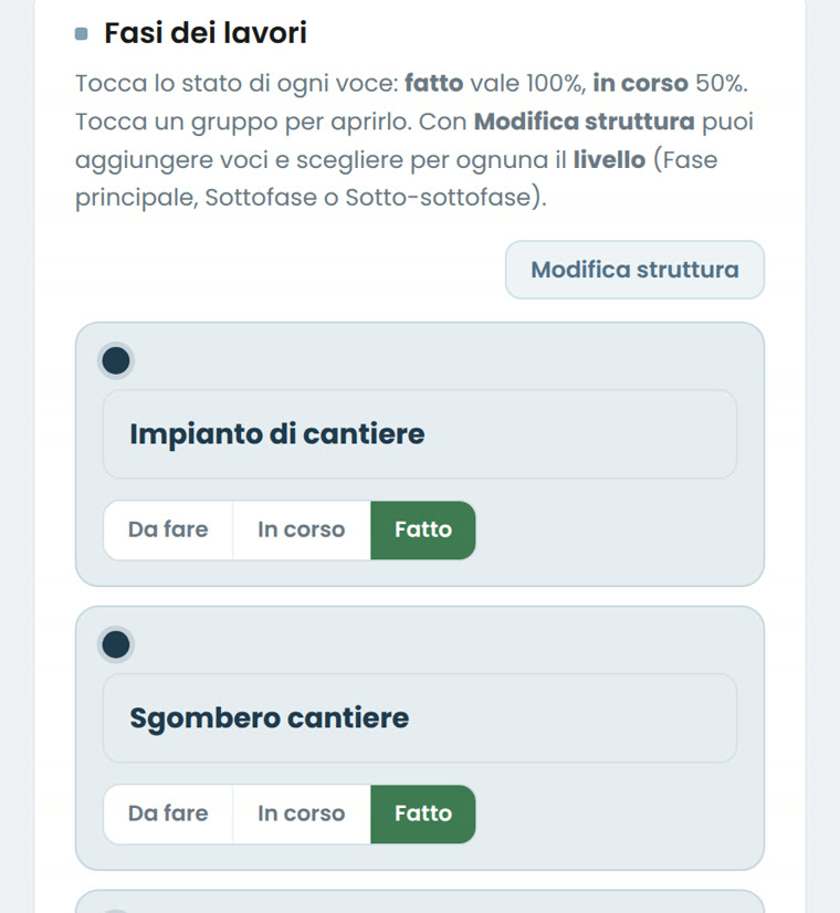 App Mae Home: le fasi dei lavori si aggiornano con un tocco